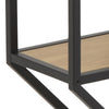 Seaford Octagonal Metal Wall Shelf in Black & Oak