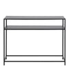 Newcastle Console Table with Open Shelf in Matt Black