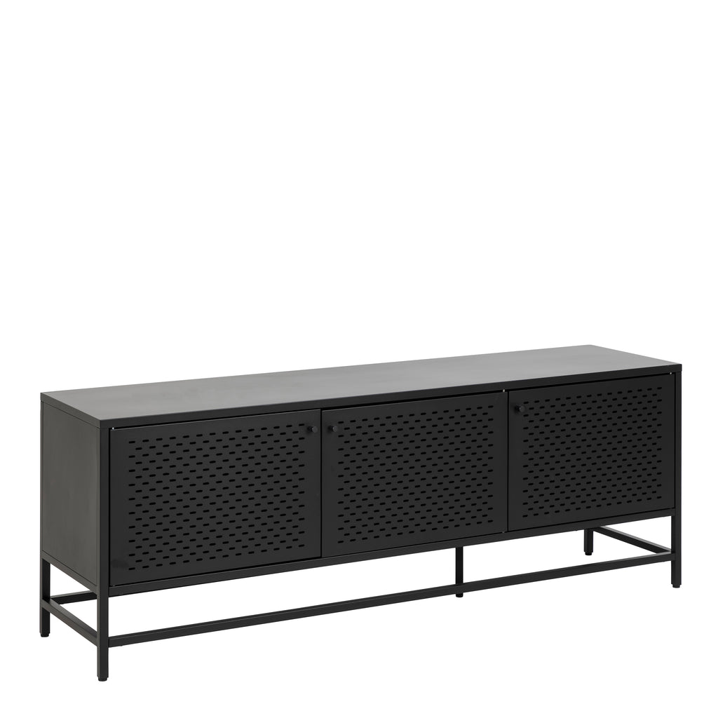 Newcastle 3 Door Sideboard in Matt Black