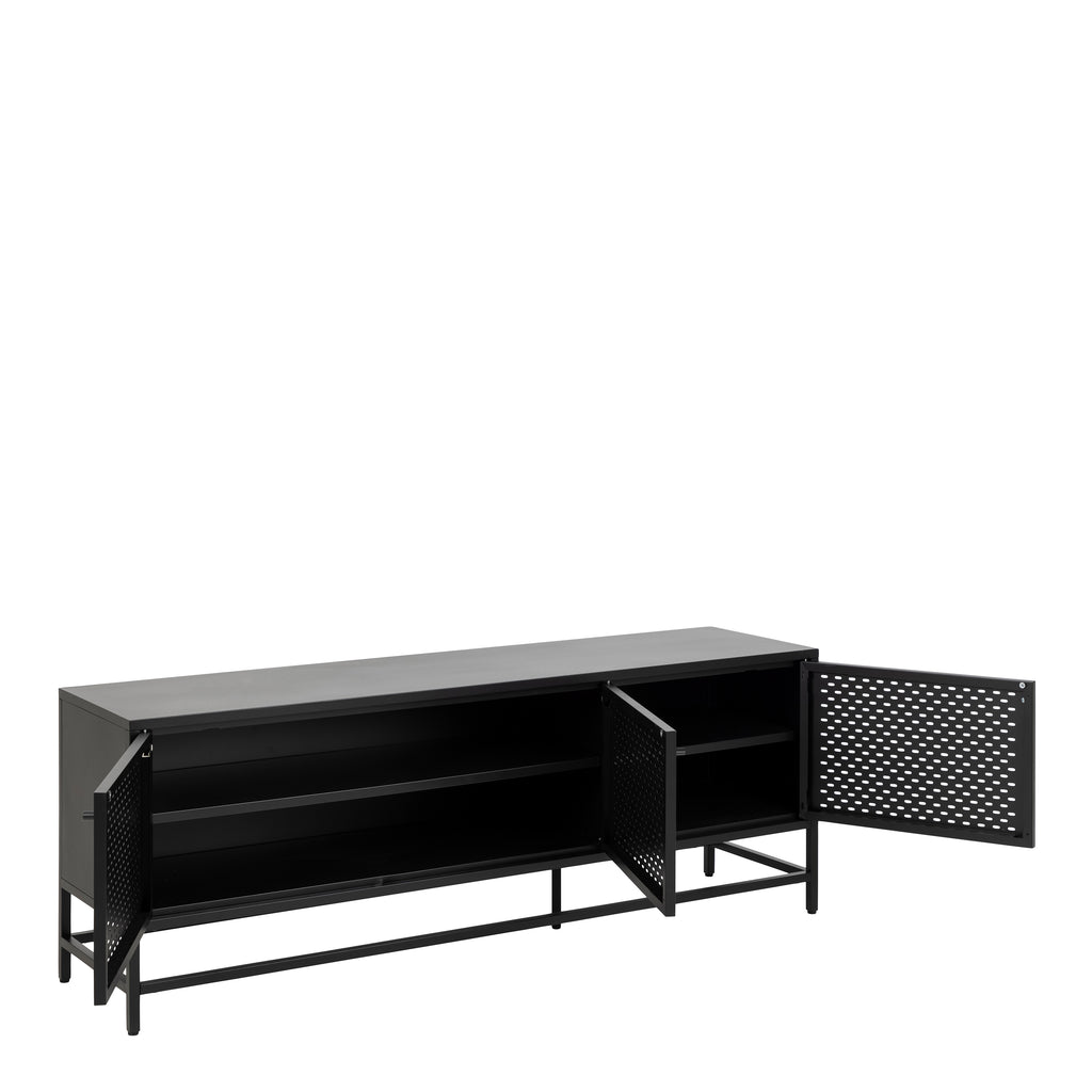 Newcastle 3 Door Sideboard in Matt Black