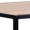 Seaford Black Metal Bar Table with Oak Top