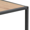 Seaford Black Metal Nest of Tables with Oak Top