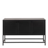 Newcastle 3 Door Raised Sideboard in Matt Black