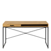 Seaford Office Desk with 1 Drawer in Black and Oak