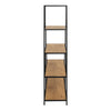 Seaford Bookcase with 4 Shelves and 1 Drawer in Black and Oak