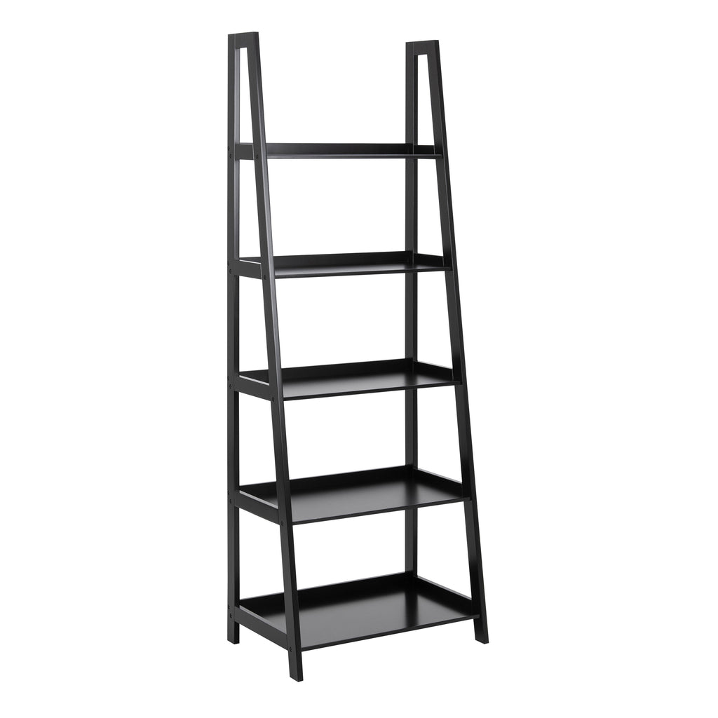 Wally Bookcase with 5 Shelves in Black