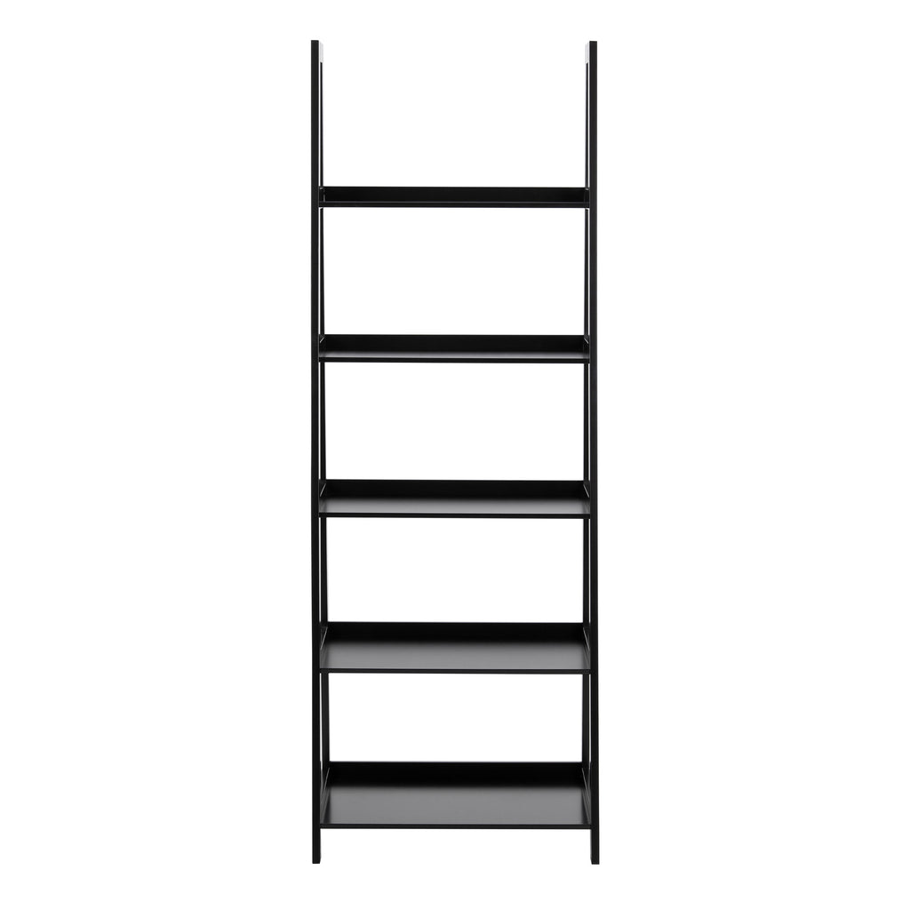 Wally Bookcase with 5 Shelves in Black