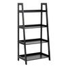 Wally Bookcase with 4 Shelves in Black