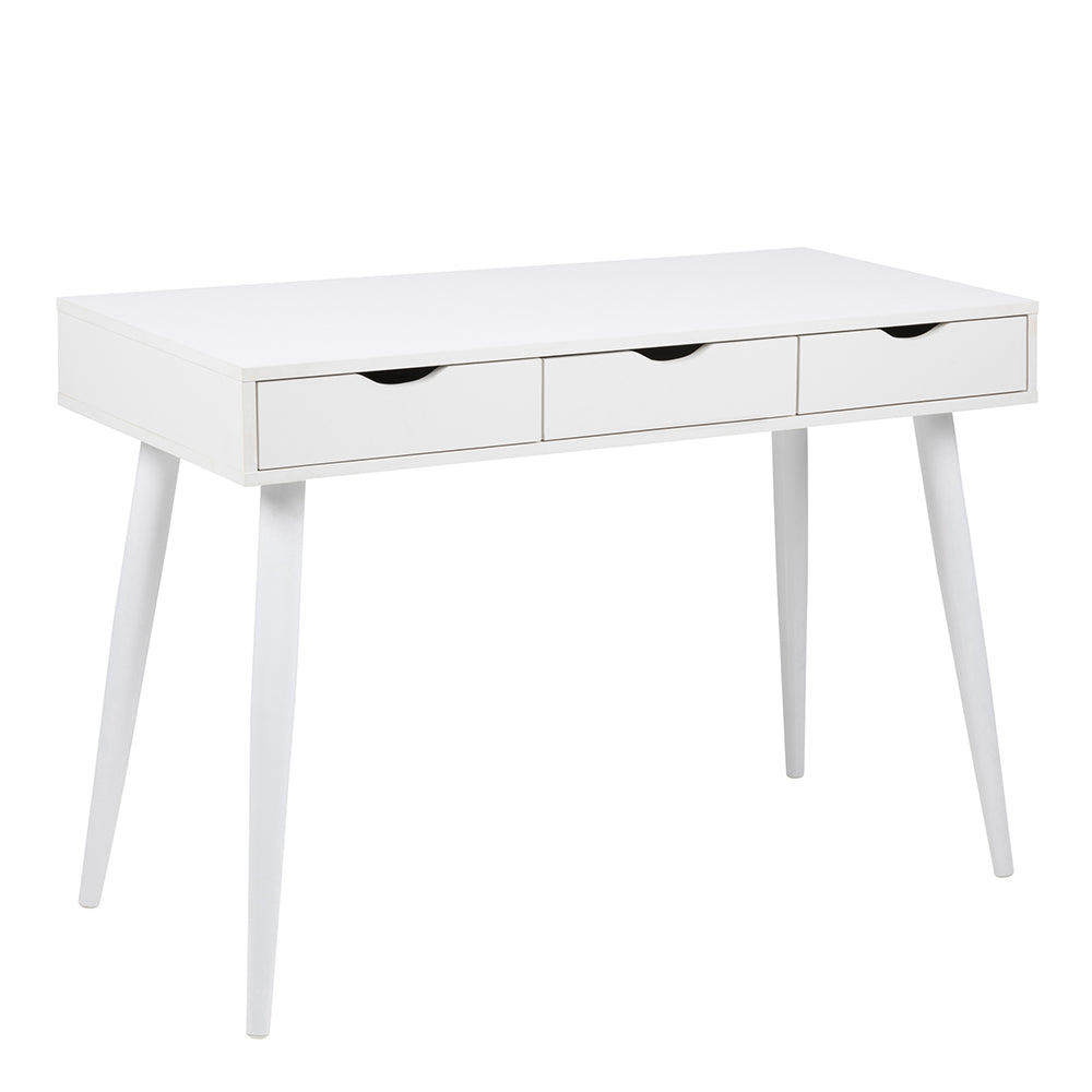 Neptun 3 Drawer Office Desk in White