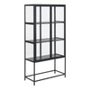 Seaford 2 Glass Door Display Cabinet in Black