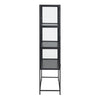 Seaford 2 Glass Door Display Cabinet in Black