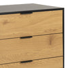 Seaford Sideboard with 2 Doors and 3 Drawers in Black