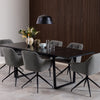 Amble Dining Table with Black Marble Effect