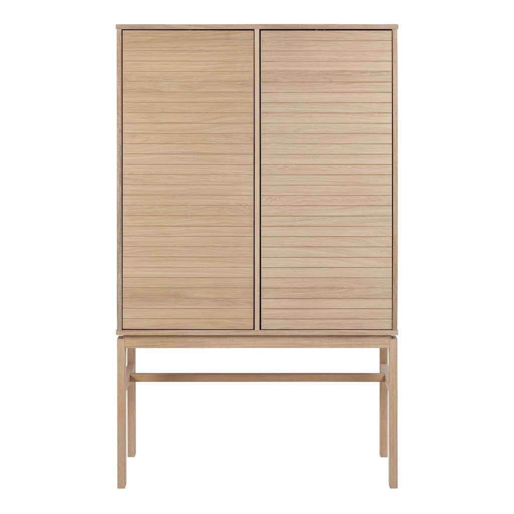 Linley Cabinet with 2 doors and 4 shelves in White Oak