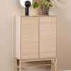 Linley Cabinet with 2 doors and 4 shelves in White Oak