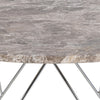 Prunus Round Coffee Table with Grey-Brown Marble Top