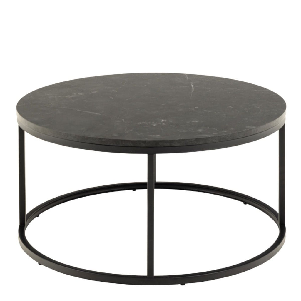 Spiro Coffee Table With Black Marble Top