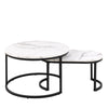 Spiro Coffee Table Set with White Marble Top