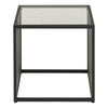 Strington Side Table in Black with Glass Top