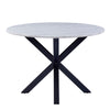 Heaven Round Dining Table with White Polished Marble Top